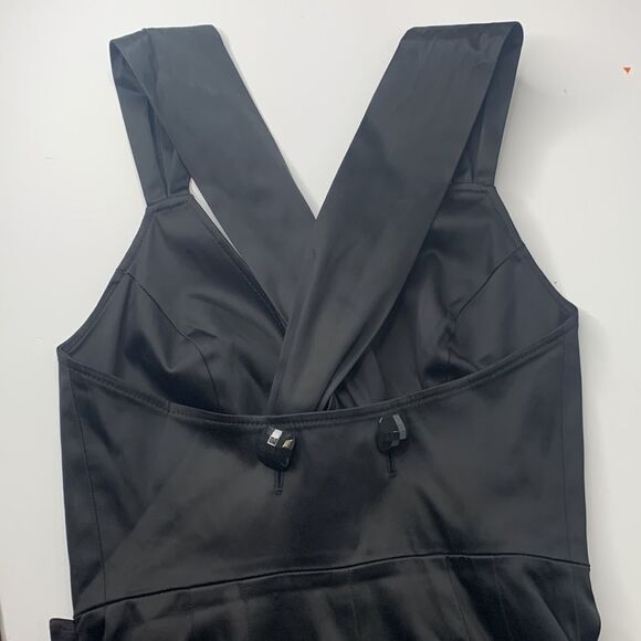 Guess by Marciano black sateen sleeveless wrap mini dress NWT - Picture 12 of 12